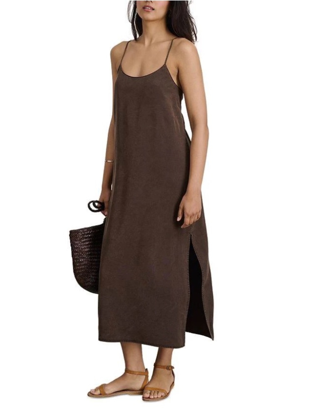 Alex Mill Kate slip dress brown